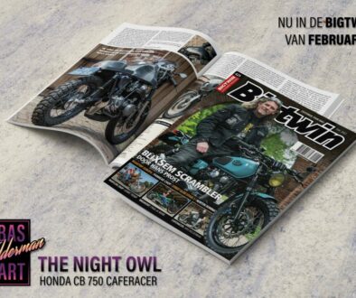Honda CB 750 1976 called The Night Owl by Bas Kelderman Art and